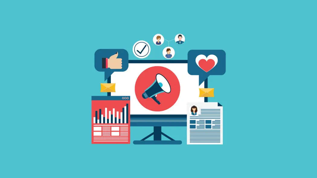 Bildschirm und apps symbolisieren das Thema Digitales Personalmarketing