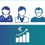 Grafik zeigt drei Personen. Unter ihnen ein Symbol für zunehmenden Gewinn. 